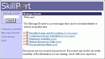 community message board